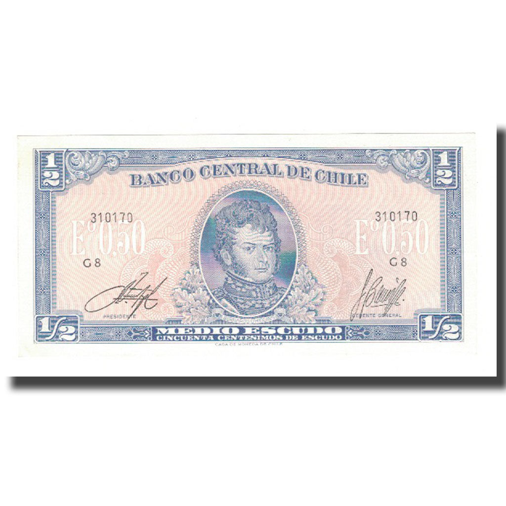 Billet, Chile, 1/2 Escudo, KM:134Aa, SPL+