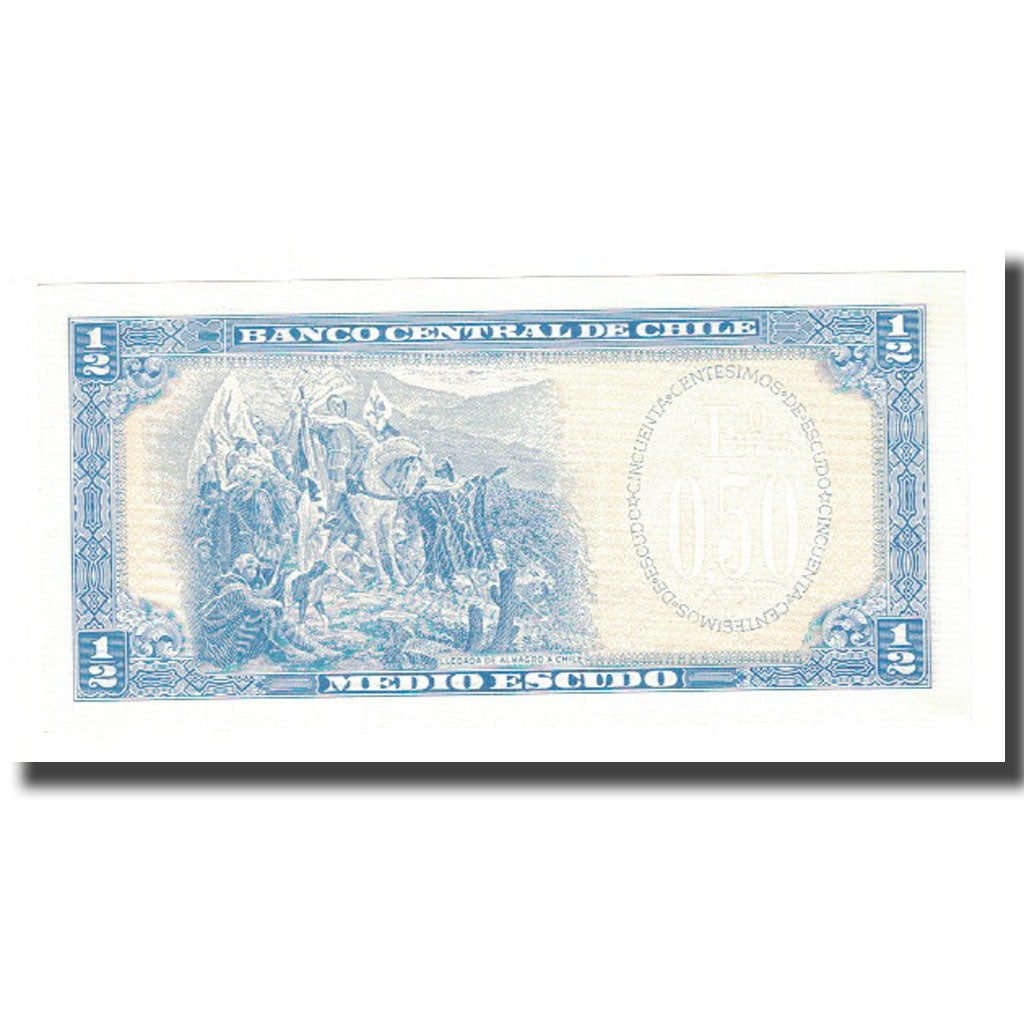 Billet, Chile, 1/2 Escudo, KM:134Aa, SPL+