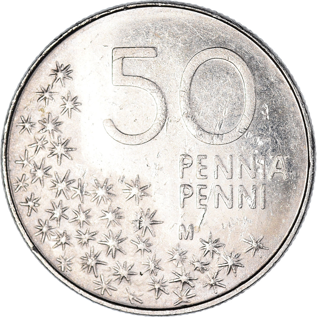 Monnaie, Finlande, 50 Penniä, 1991