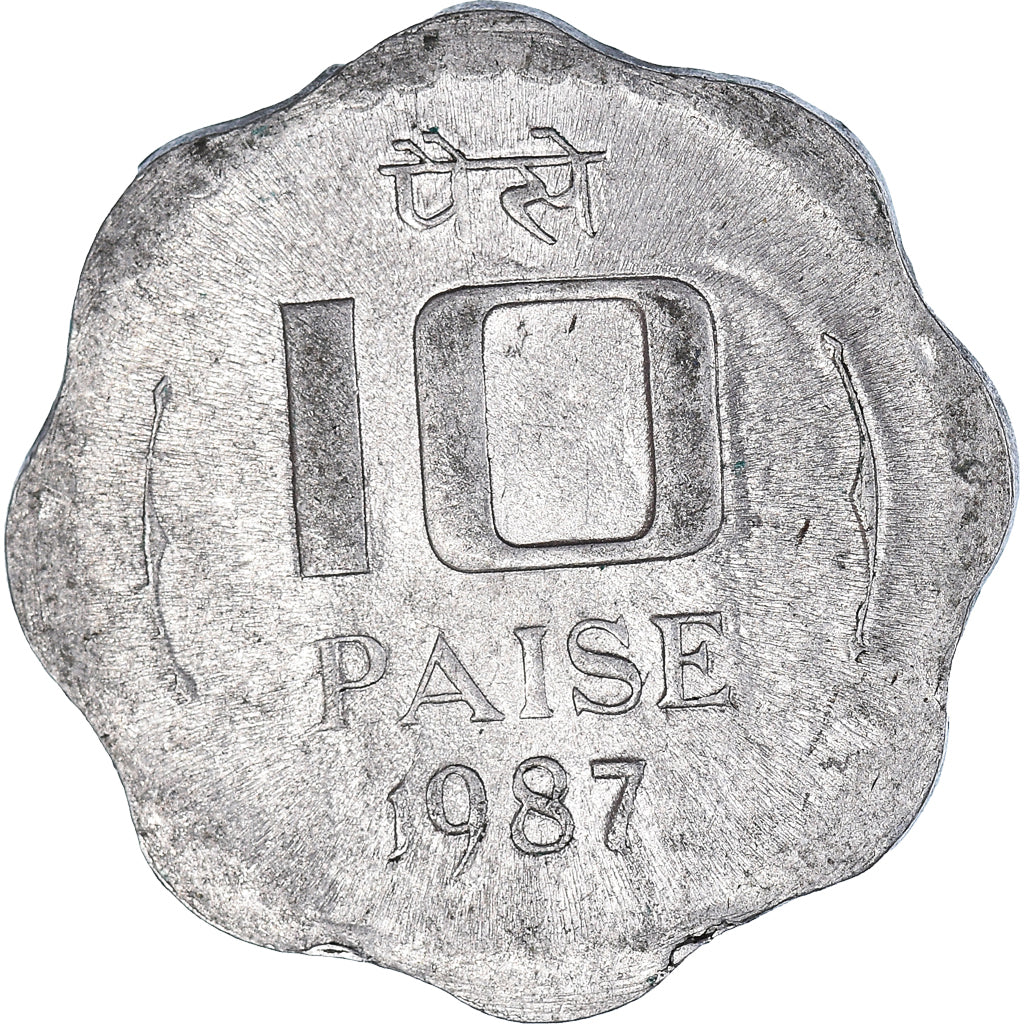 Münze, India, 10 Paise, 1987
