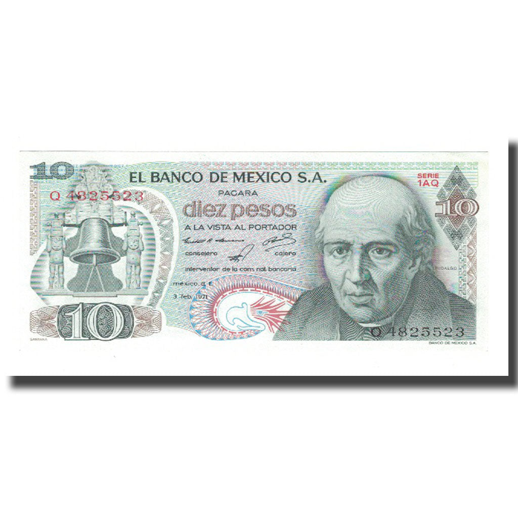 Banknote, Mexico, 10 Pesos, 1971, 1971-02-03, KM:63d, UNC(64)