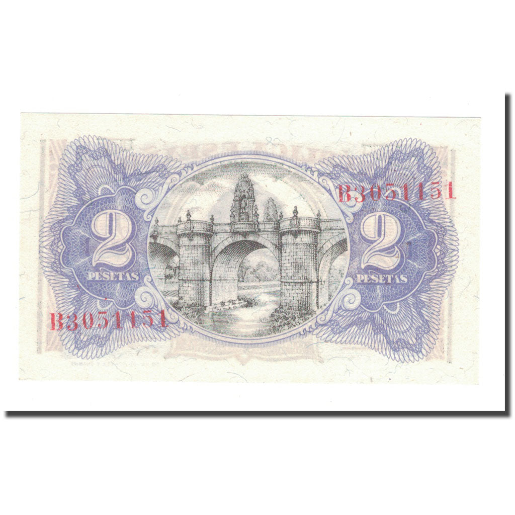 Banknote, Spain, 2 Pesetas, 1938, KM:95, UNC(65-70)
