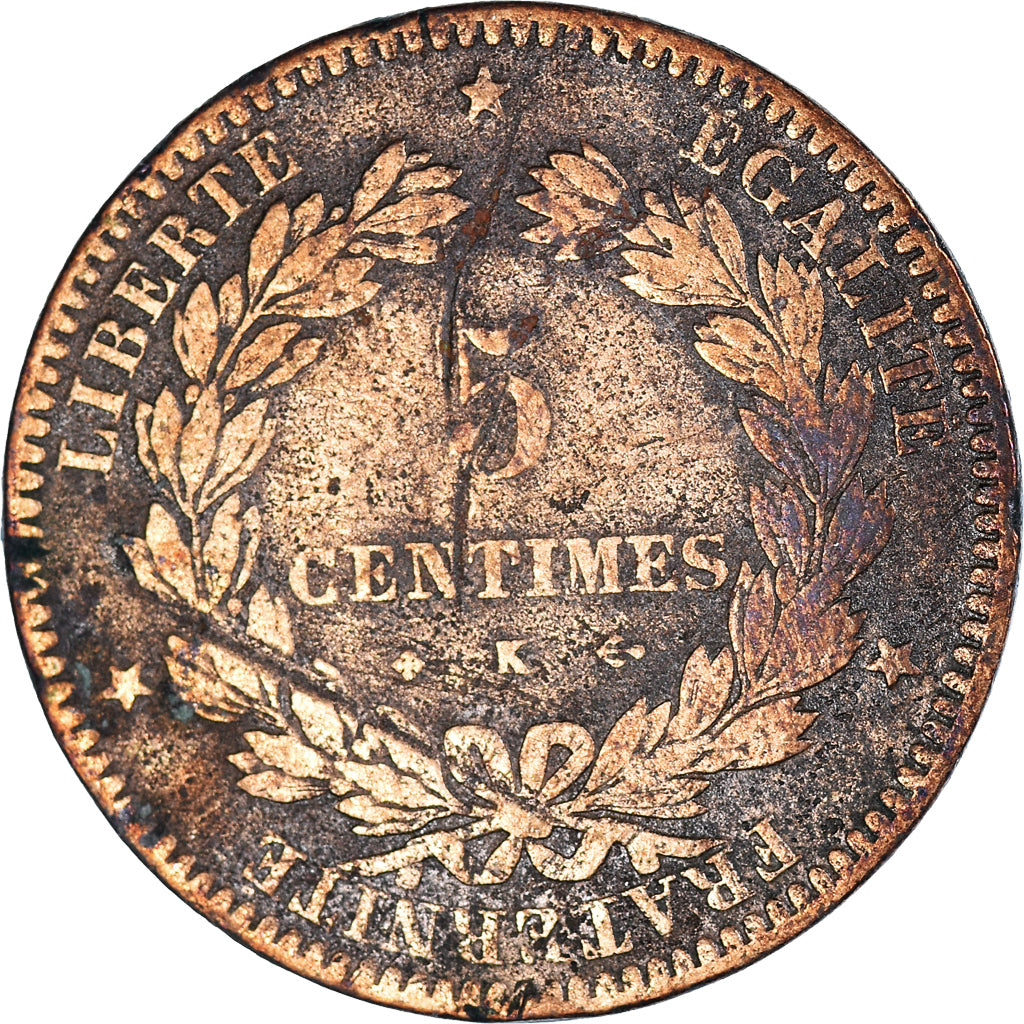 Moneta, Francja, 5 Centimes, 1872