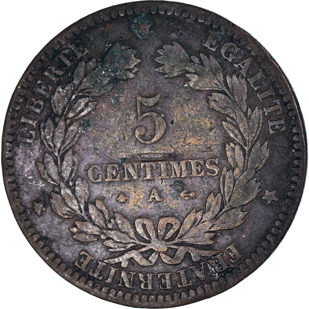 Coin, France, 5 Centimes, 1871