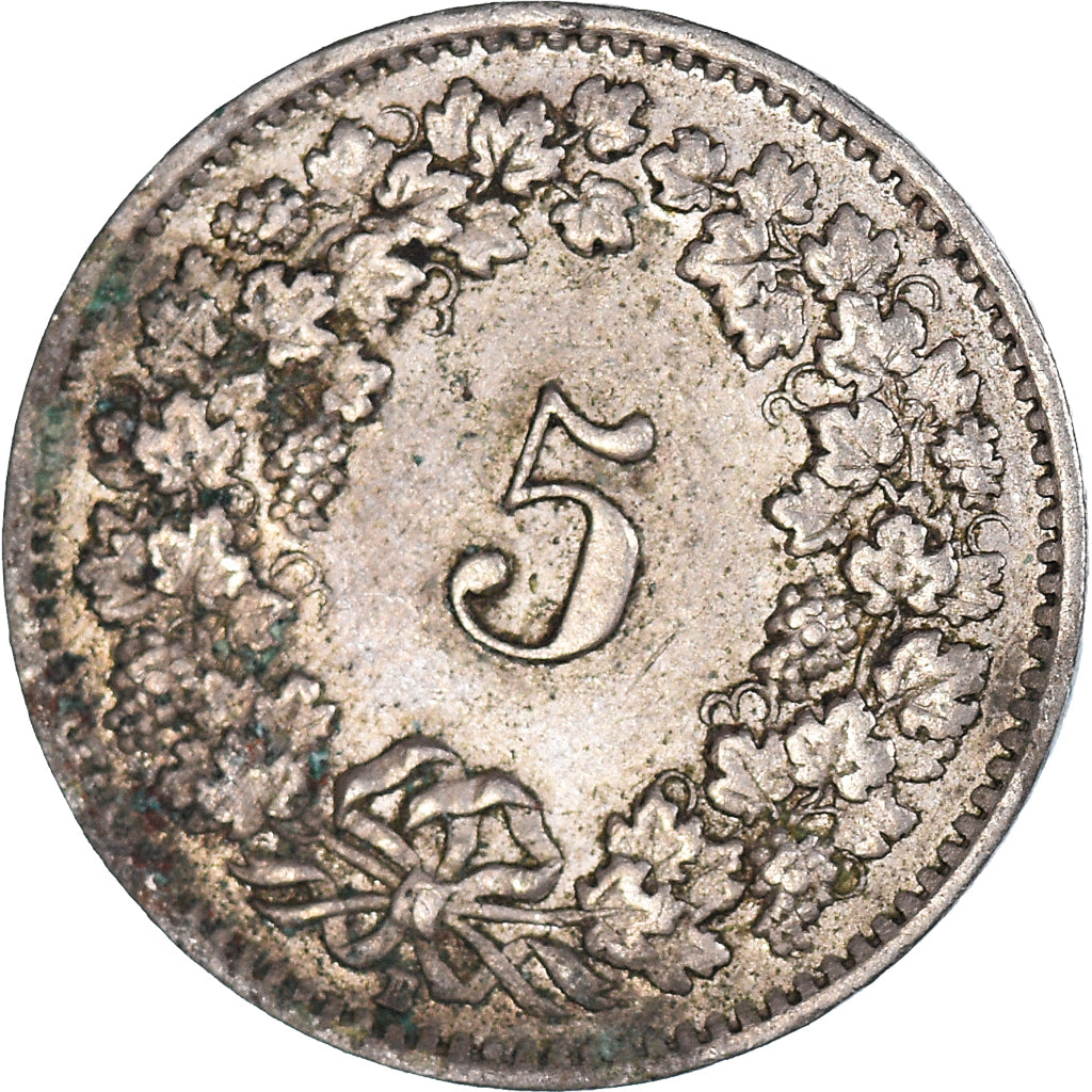 Monnaie, Suisse, 5 Rappen, 1957