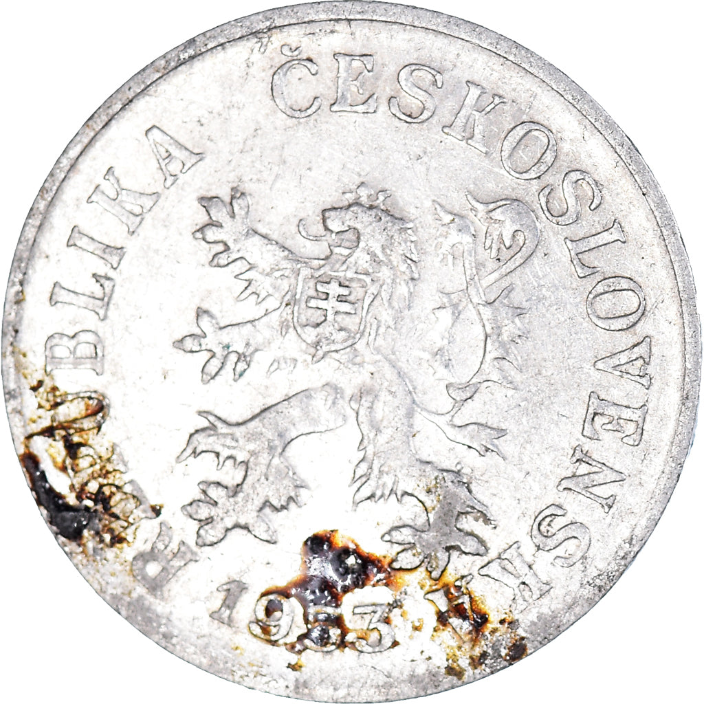 Moneda, Checoslovaquia, 5 Haleru, 1953