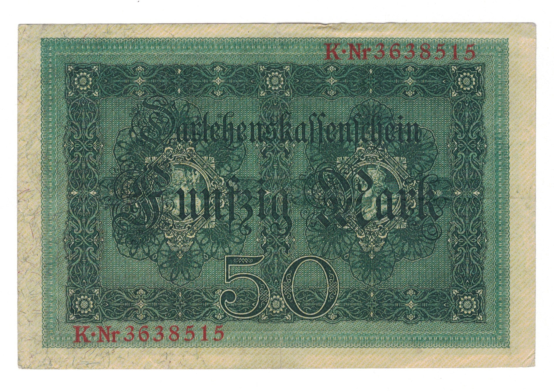 Billete, 50 Mark, 1914, Alemania, 1914-08-05, KM:49b, MBC