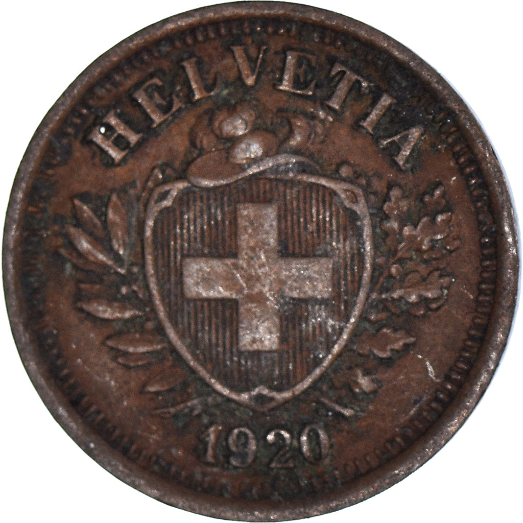 Moeda, Suíça, Rappen, 1920