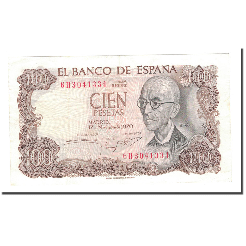 Banconote, Spagna, 100 Pesetas, 1970, 1970-11-17, KM:152a, BB+