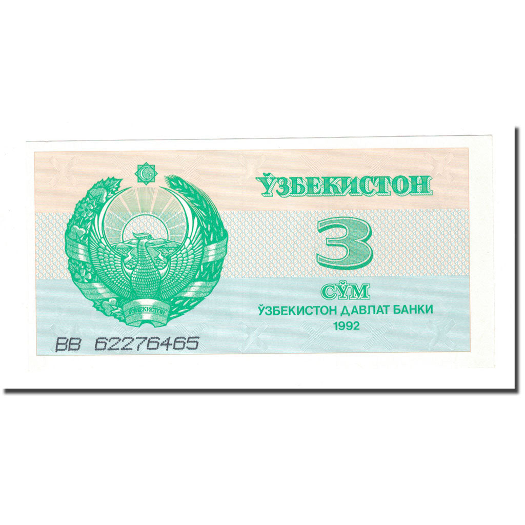 Banknote, Uzbekistan, 3 Sum, 1992, KM:62a, UNC(63)