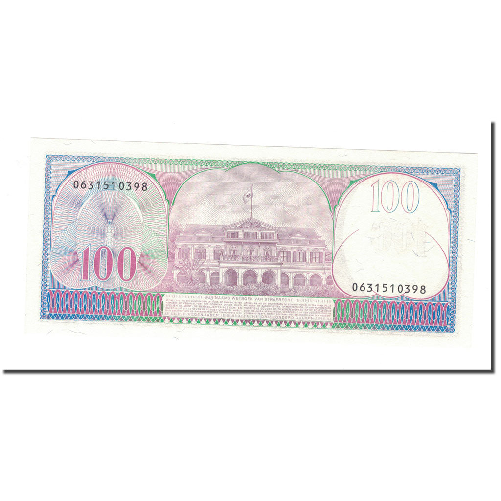 Banconote, Suriname, 100 Gulden, 1985, 1985-11-01, KM:128b, BB+