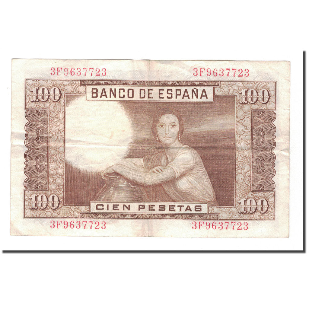 Biljet, Spanje, 100 Pesetas, 1953, 1953-04-07, KM:145a, TTB