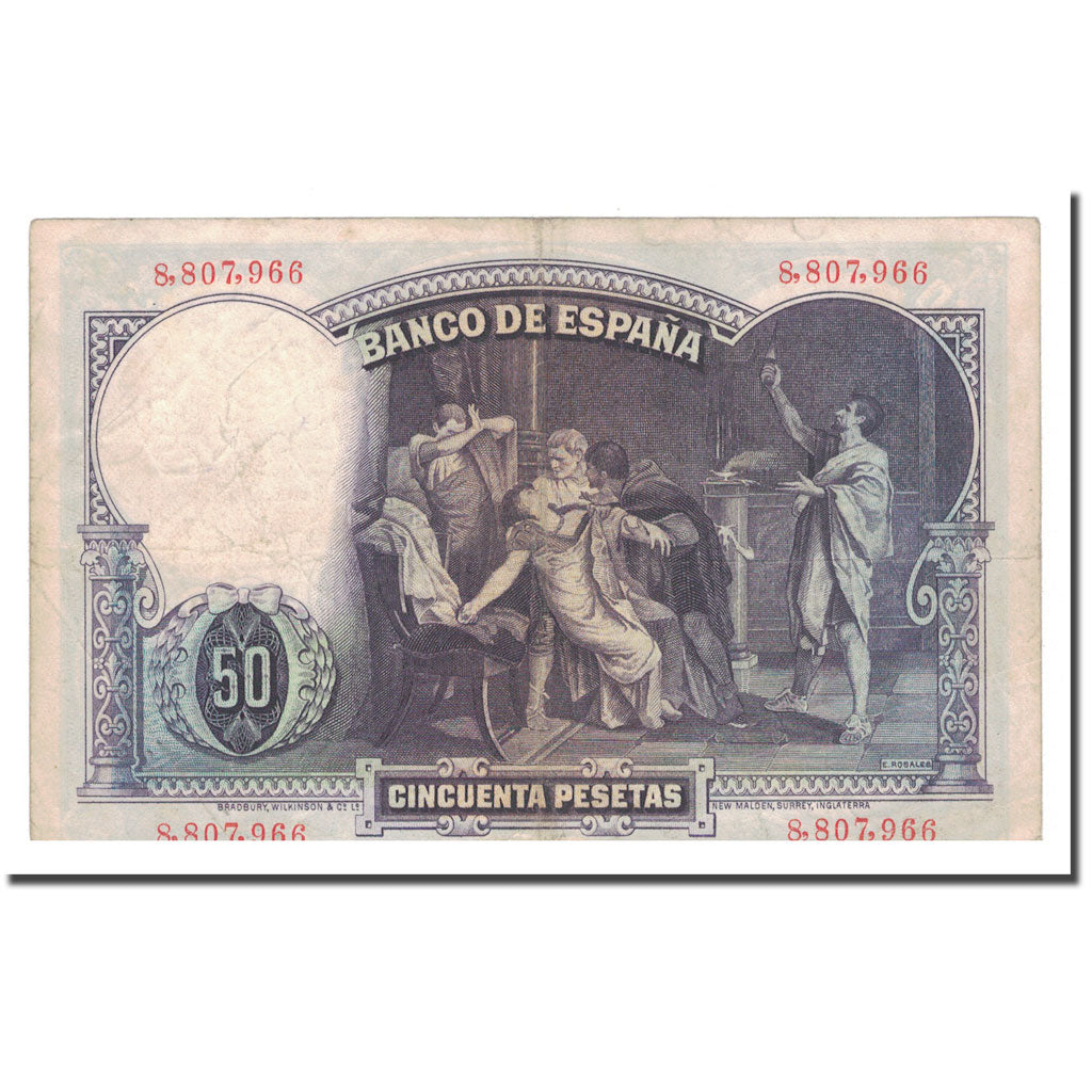 Banknote, Spain, 50 Pesetas, 1931, 1931-04-25, KM:82, VF(30-35)