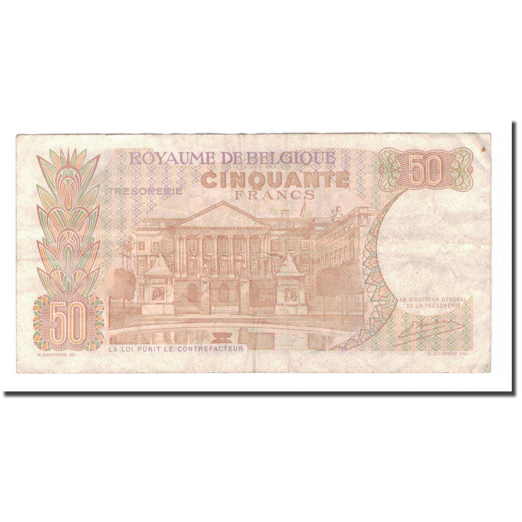 Geldschein, Belgien, 50 Francs, 1966, 1966-05-16, KM:139, S+