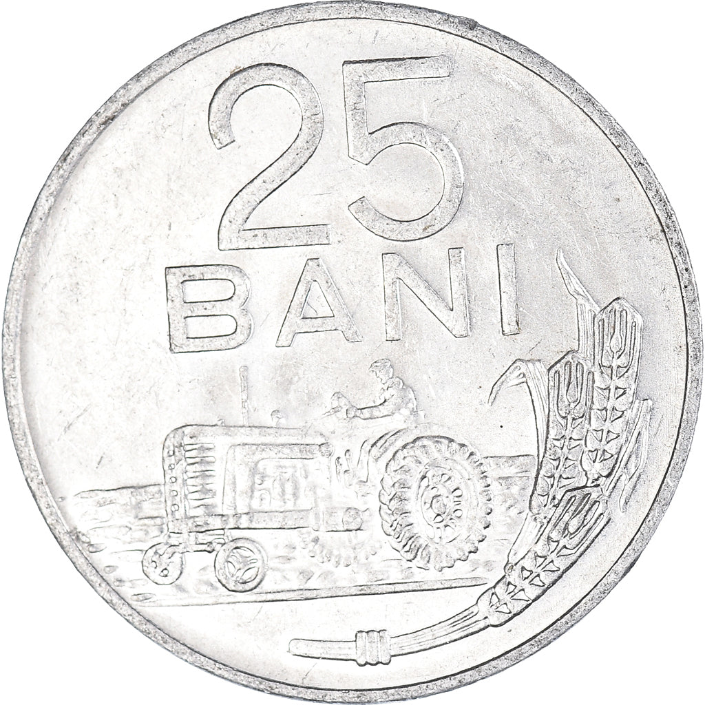 Moneda, Rumanía, 25 Bani, 1982