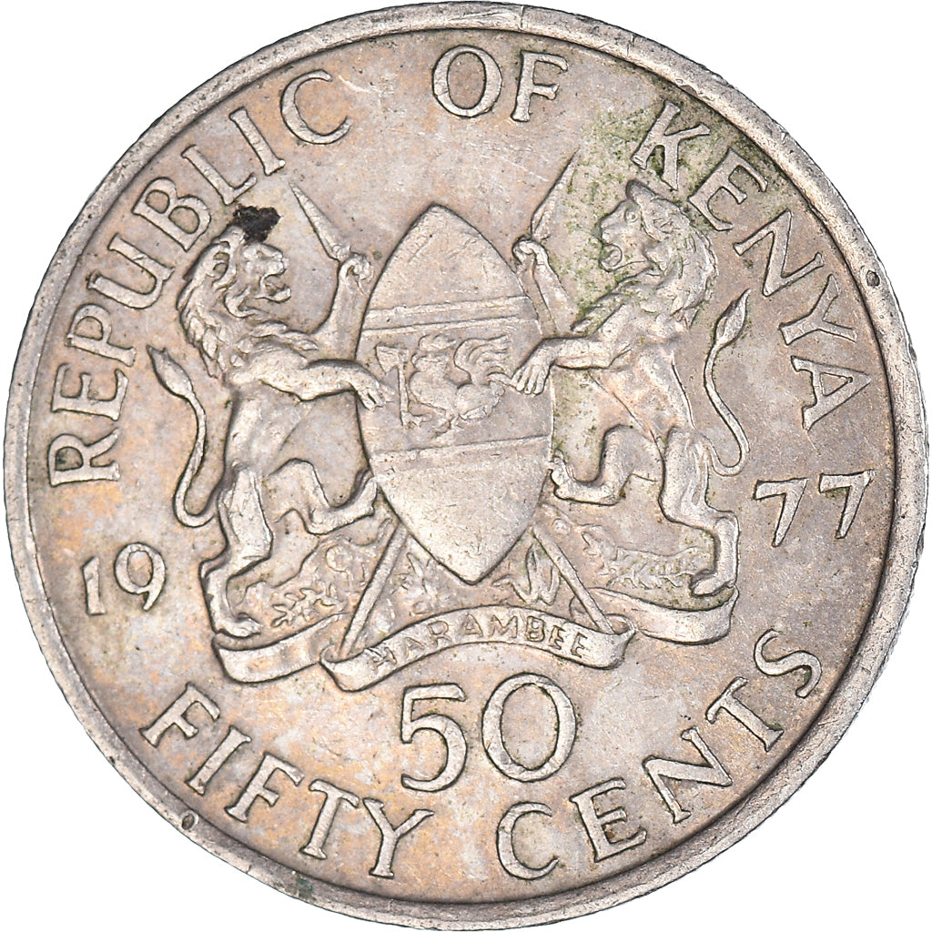Coin, Kenya, 50 Cents, 1977