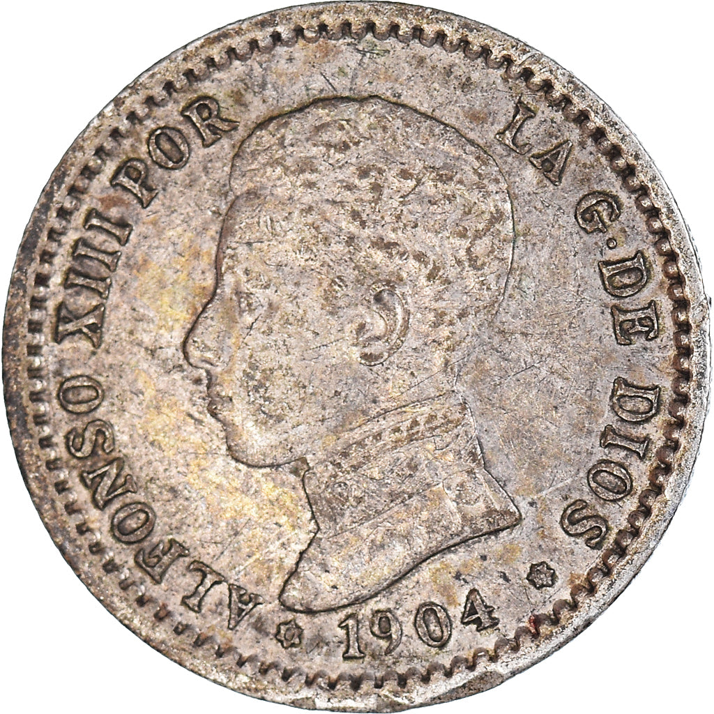 Moneda, España, 50 Centimos, 1904