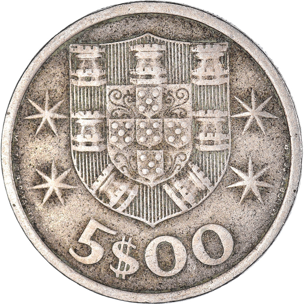 Monnaie, Portugal, 5 Escudos, 1965