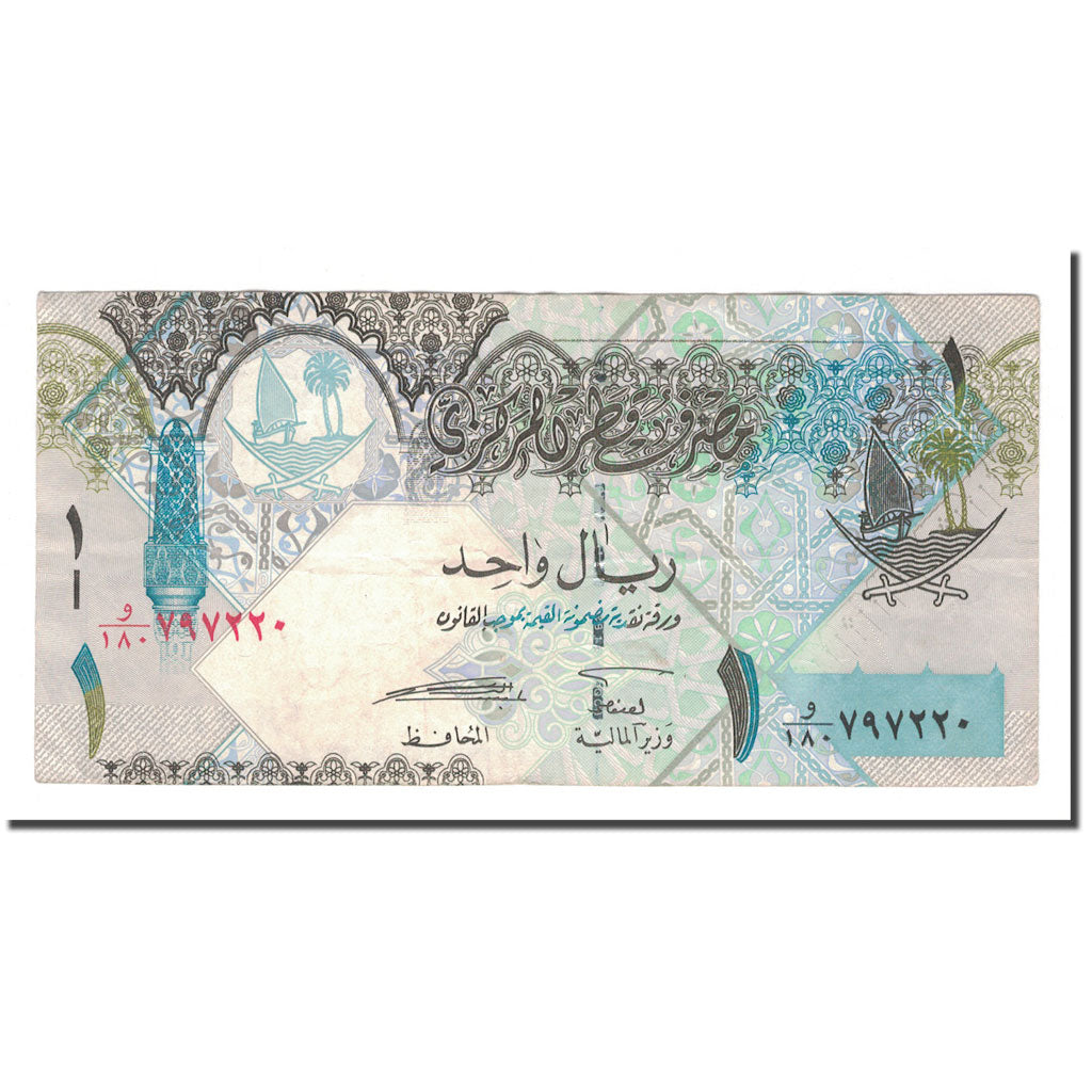 Banknote, Qatar, 1 Riyal, KM:20, VF(30-35)