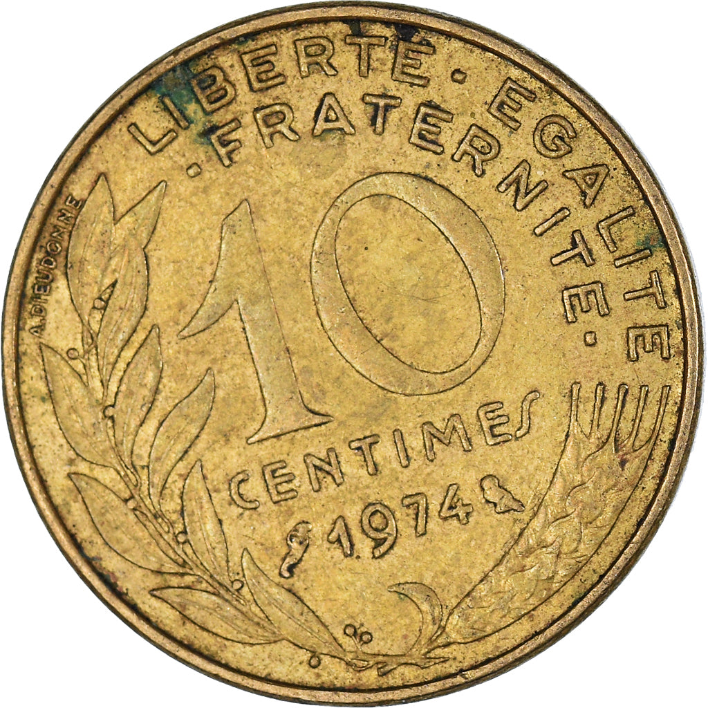 Moneta, Francia, 10 Centimes, 1974