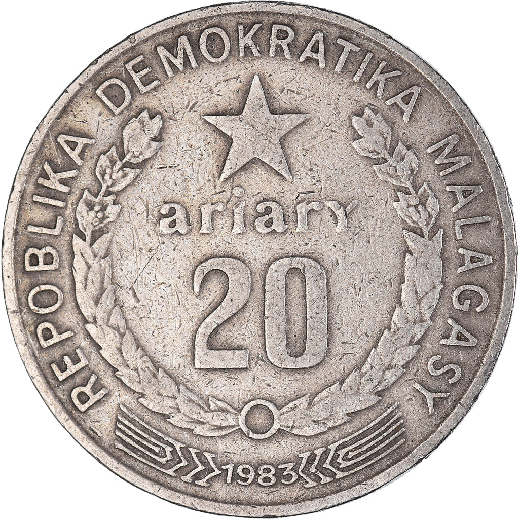 Moneda, Madagascar, 20 Ariary, 1983
