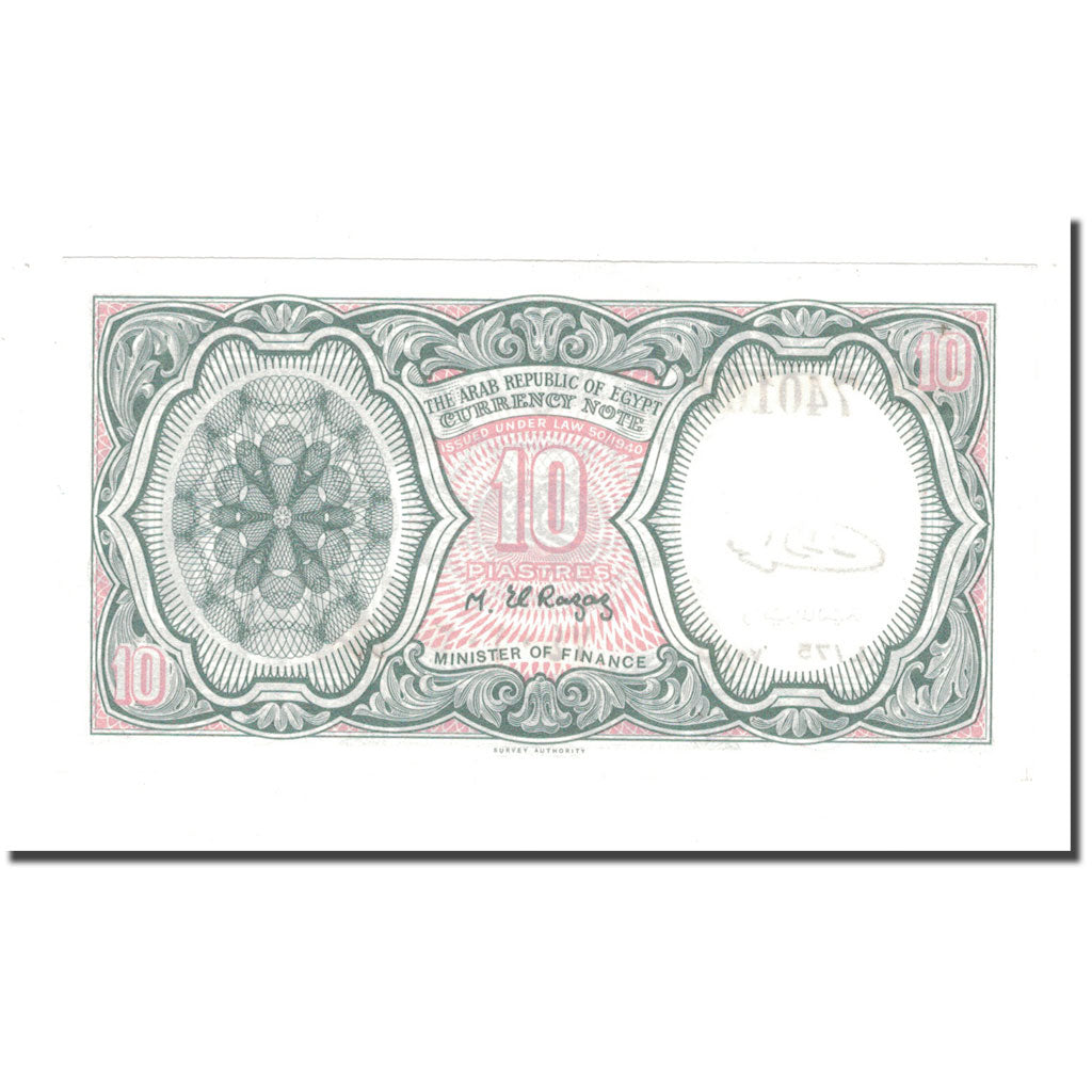 Geldschein, Ägypten, 10 Piastres, KM:184b, UNZ