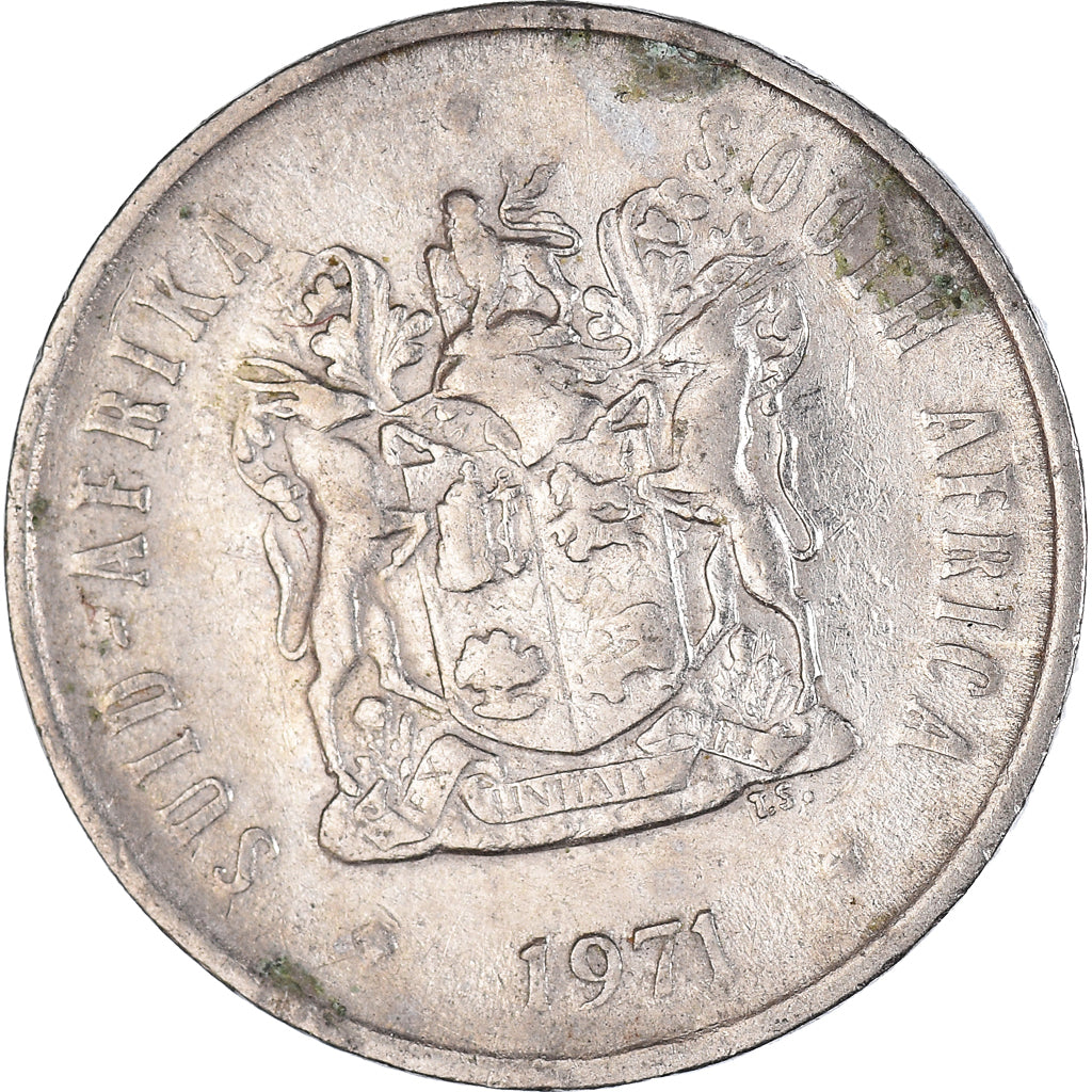 Moeda, África do Sul, 20 Cents, 1971