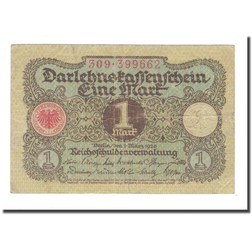 Banknote, Germany, 1 Mark, 1920, 1920-03-01, KM:58, VF(30-35)