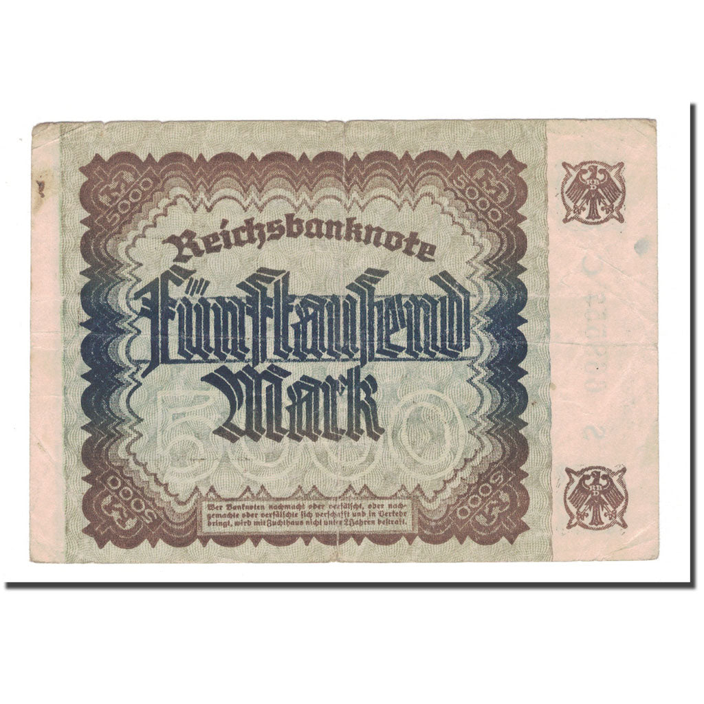 Biljet, Duitsland, 5000 Mark, 1922, 1922-12-02, KM:81a, TB+