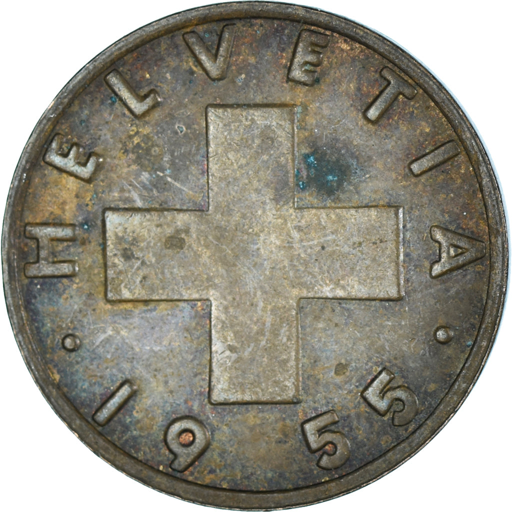 Moneda, Suiza, 2 Rappen, 1955