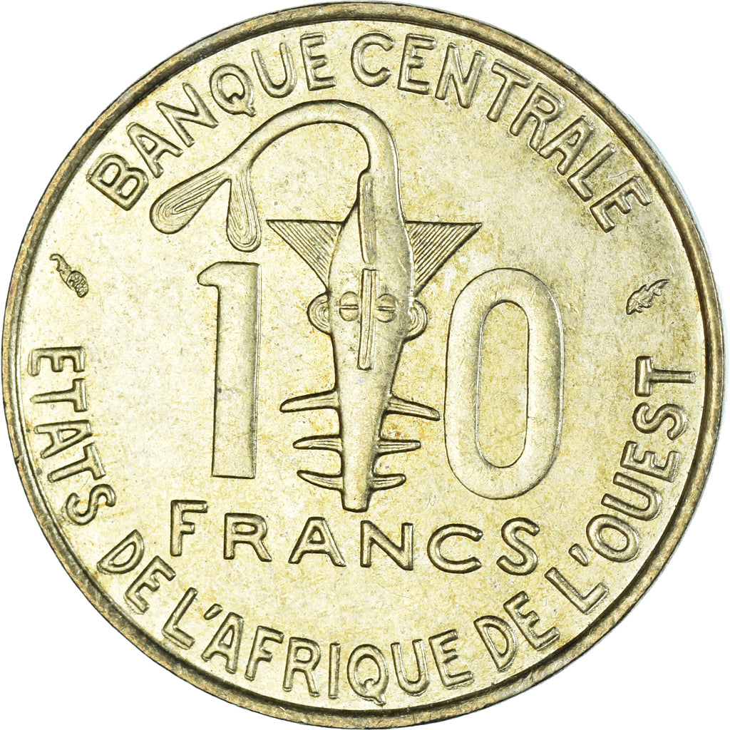 Moneta, Stati dell'Africa occidentale, 10 Francs, 1992