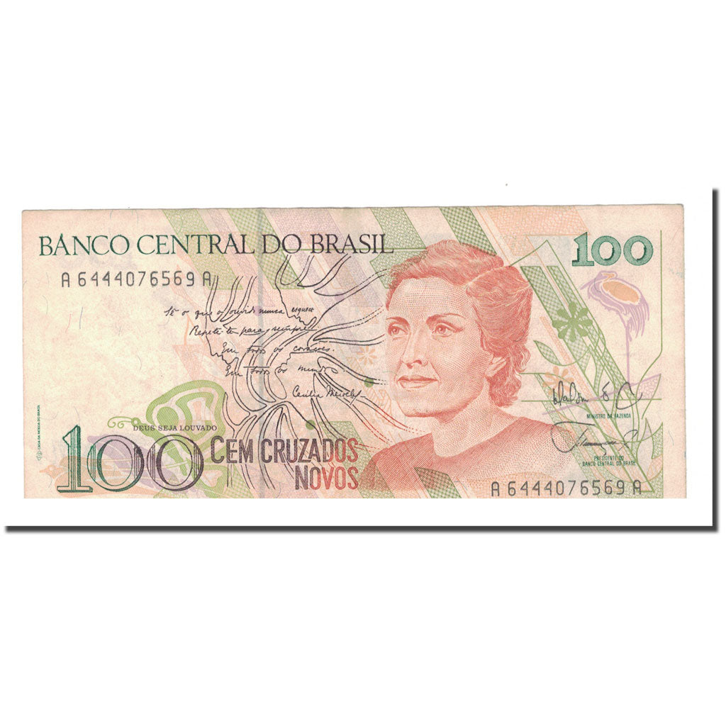 Banknote, Brazil, 100 Cruzados Novos, Undated (1989), KM:220a, EF(40-45)