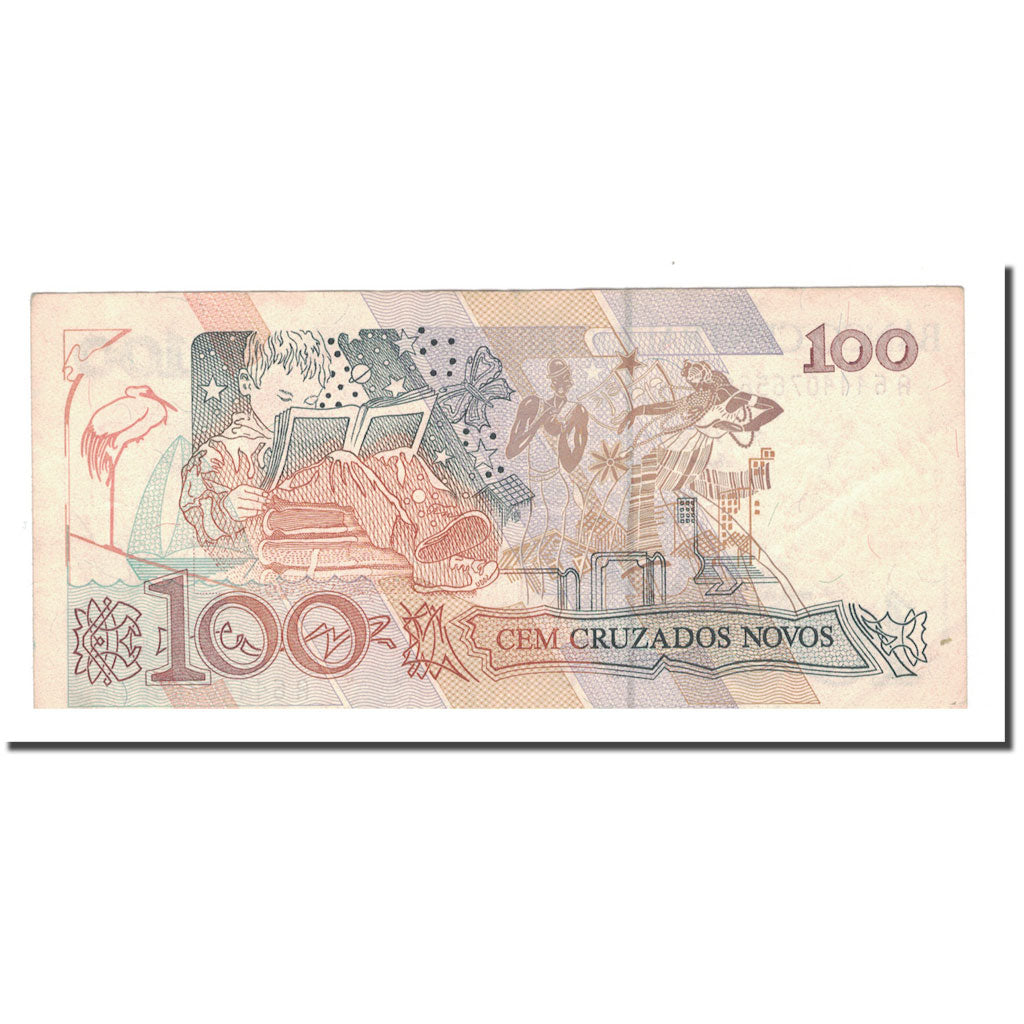 Banknote, Brazil, 100 Cruzados Novos, Undated (1989), KM:220a, EF(40-45)