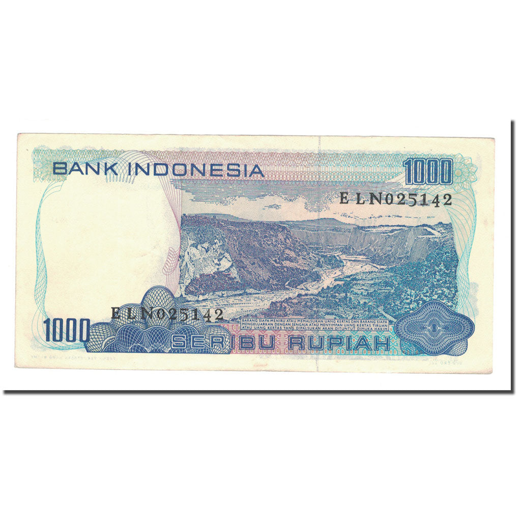 Banknot, Indonesia, 1000 Rupiah, 1980, KM:119, AU(50-53)