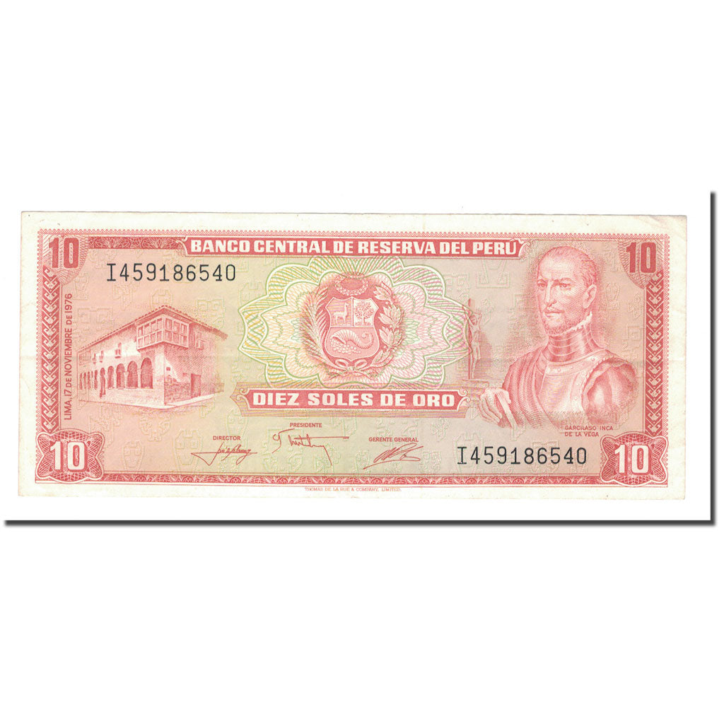 Banknote, Peru, 10 Soles De Oro, 1976, 1976-11-17, KM:112, AU(50-53)