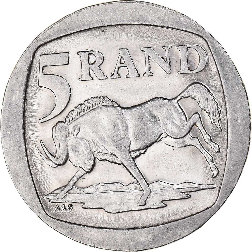 Moeda, África do Sul, 5 Rand, 1995
