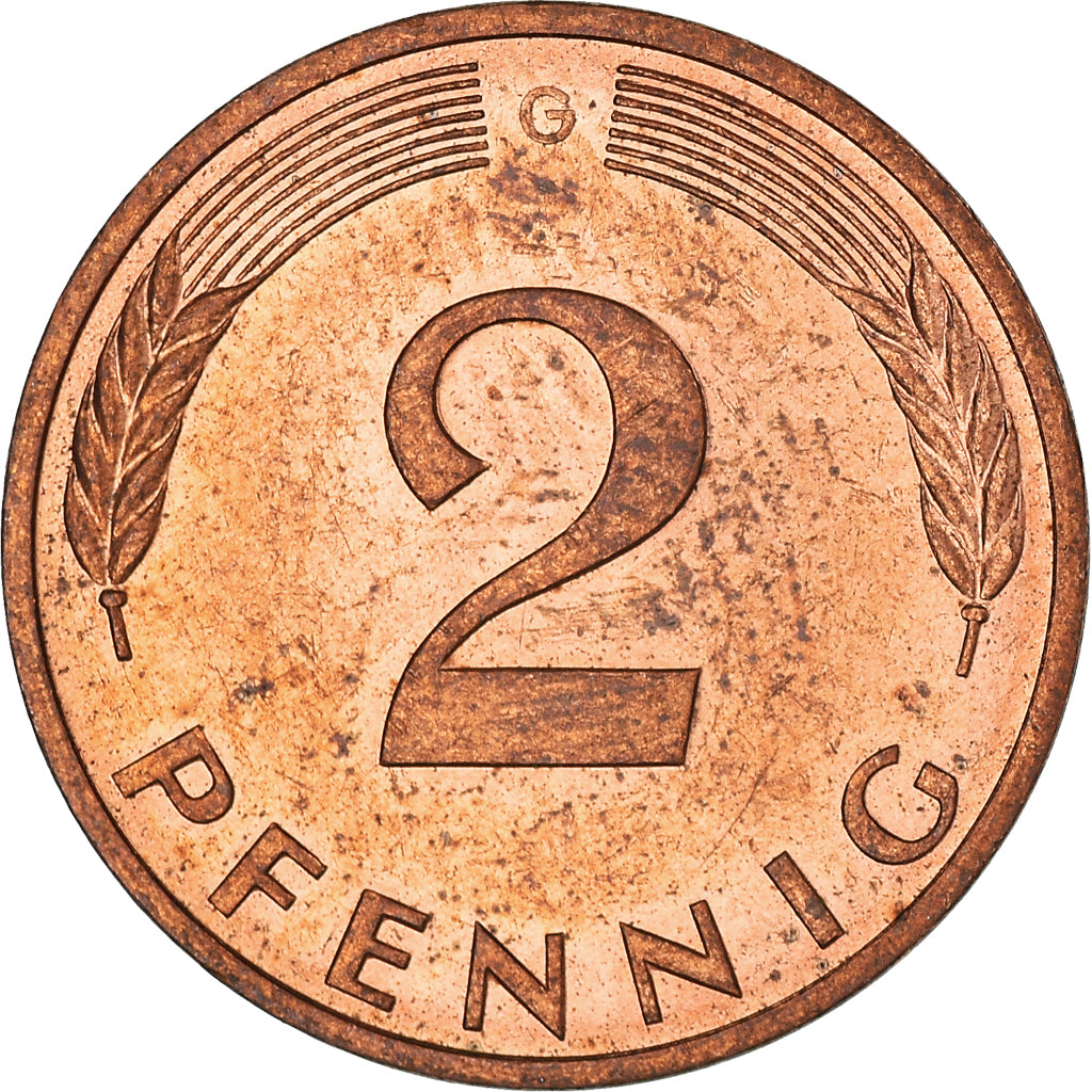 Münze, Deutschland, 2 Pfennig, 1996