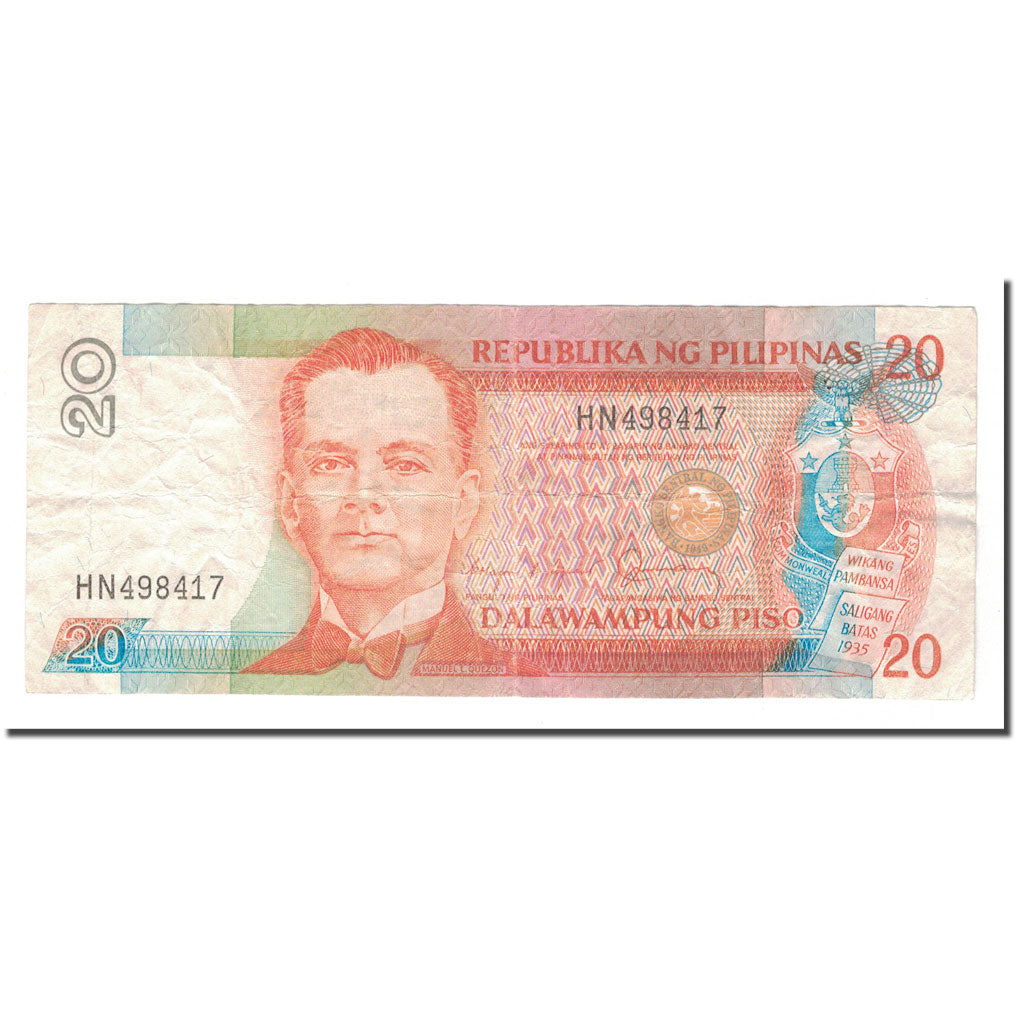 Banknote, Philippines, 20 Piso, KM:170b, VF(20-25)