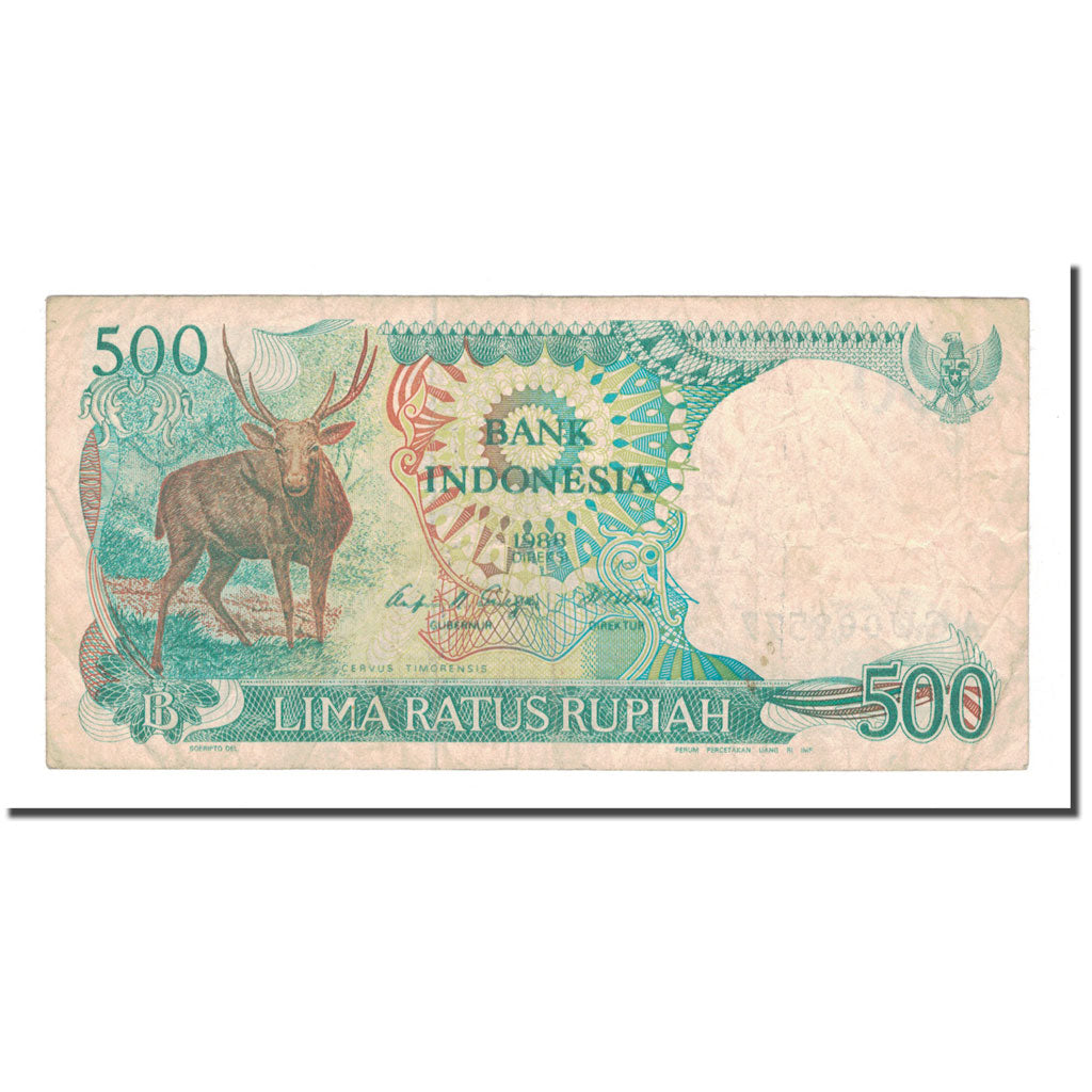 Banknot, Indonesia, 500 Rupiah, 1988, KM:123a, VF(30-35)