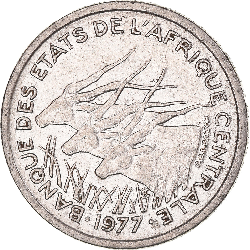 Monnaie, États de l'Afrique centrale, 50 Francs, 1977