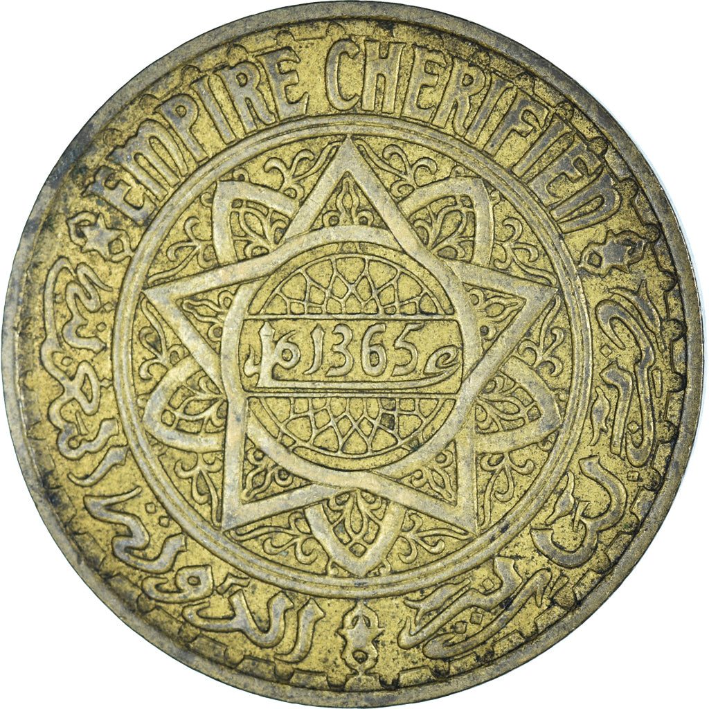 Münze, Marokko, 5 Francs, 1365
