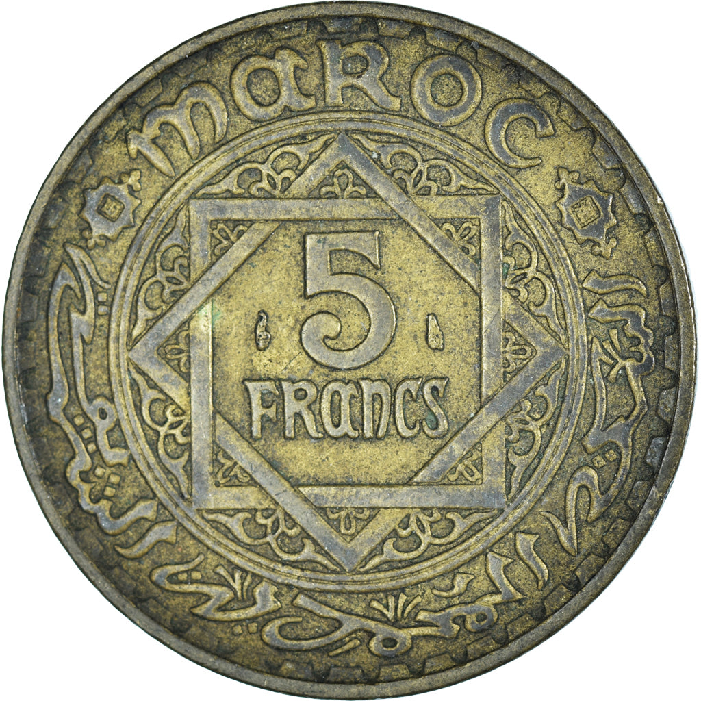 Münze, Marokko, 5 Francs, 1365