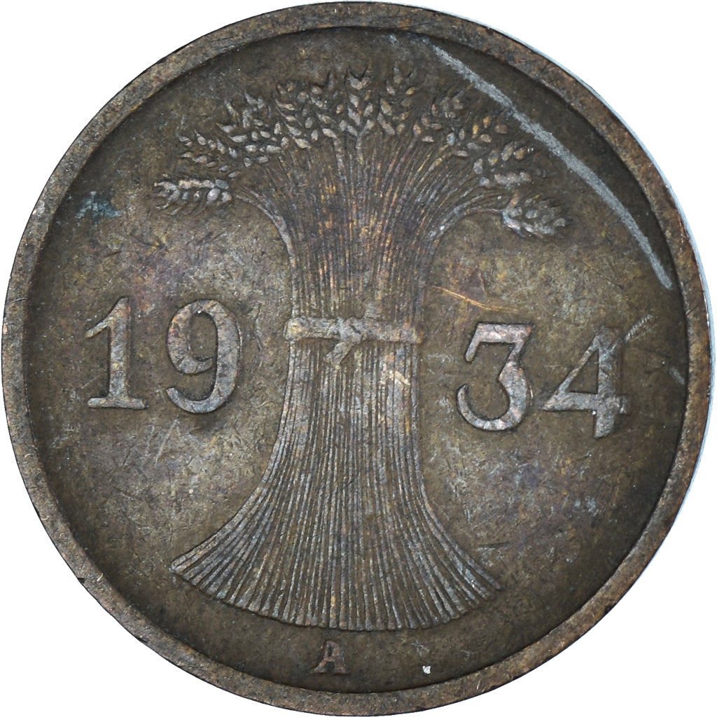 Coin, Germany, Reichspfennig, 1934