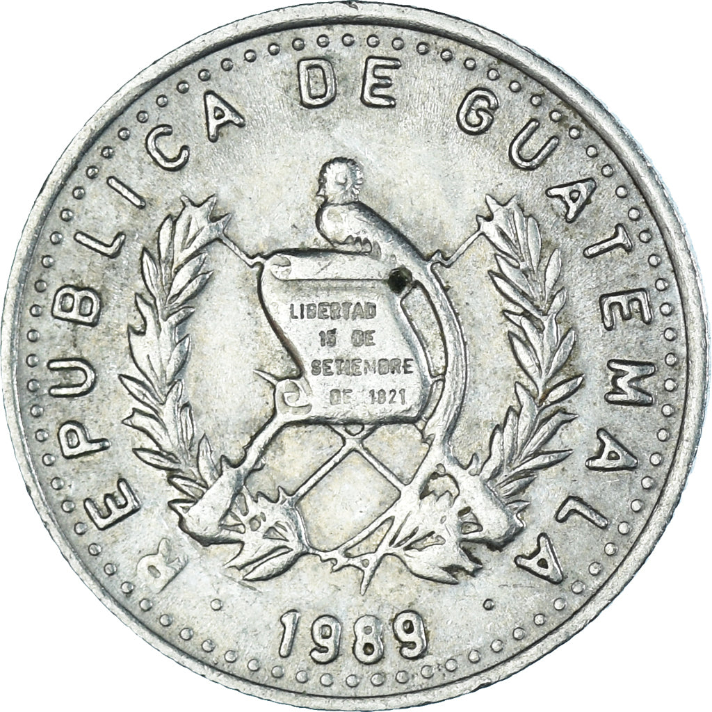 Moneda, Guatemala, 5 Centavos, 1989