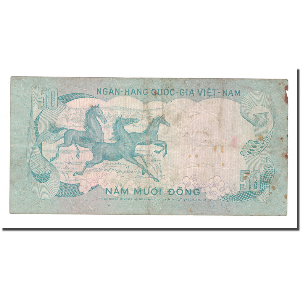 Banknote, South Viet Nam, 50 D<ox>ng, KM:30a, F(12-15)