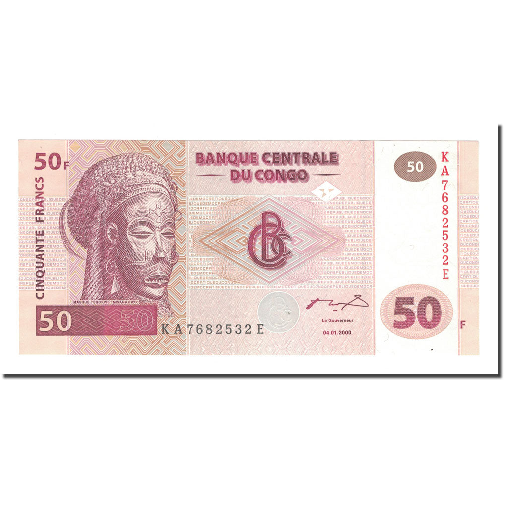 Banconote, Repubblica Democratica del Congo, 50 Francs, 2000, 2000-01-04