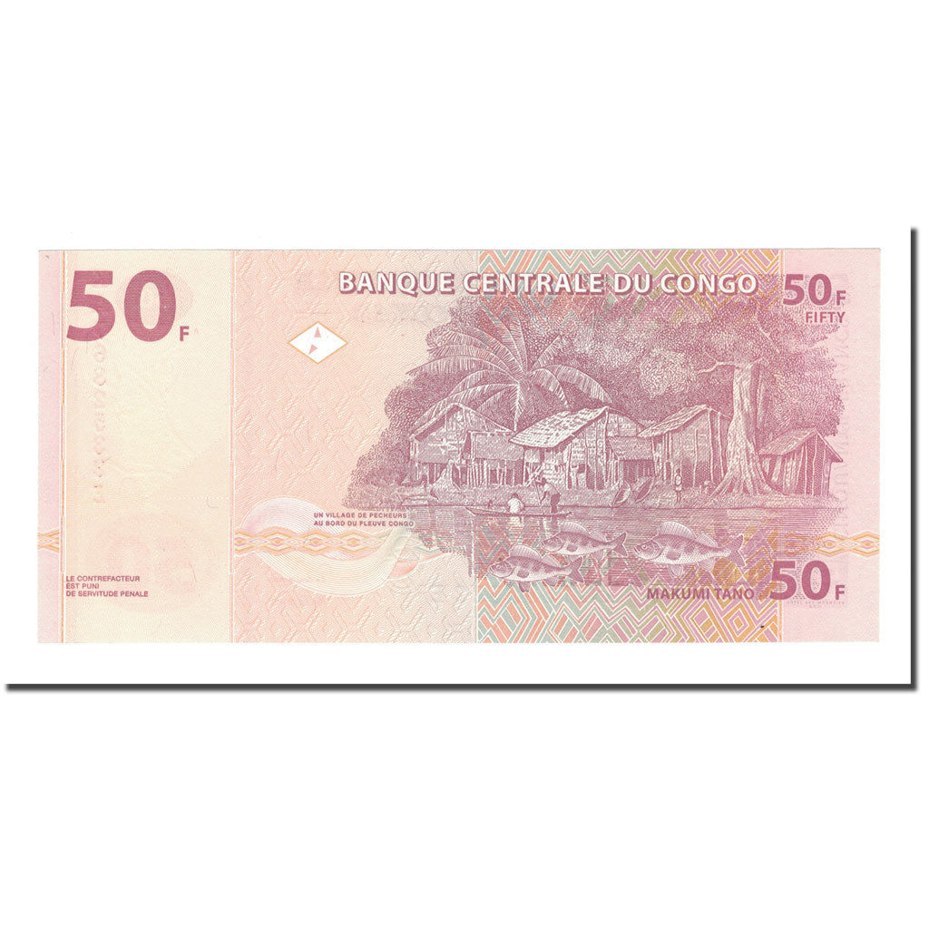 Banconote, Repubblica Democratica del Congo, 50 Francs, 2000, 2000-01-04
