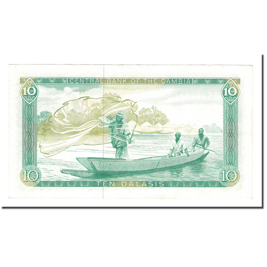 Banknot, Gambia, 10 Dalasis, KM:10a, AU(50-53)