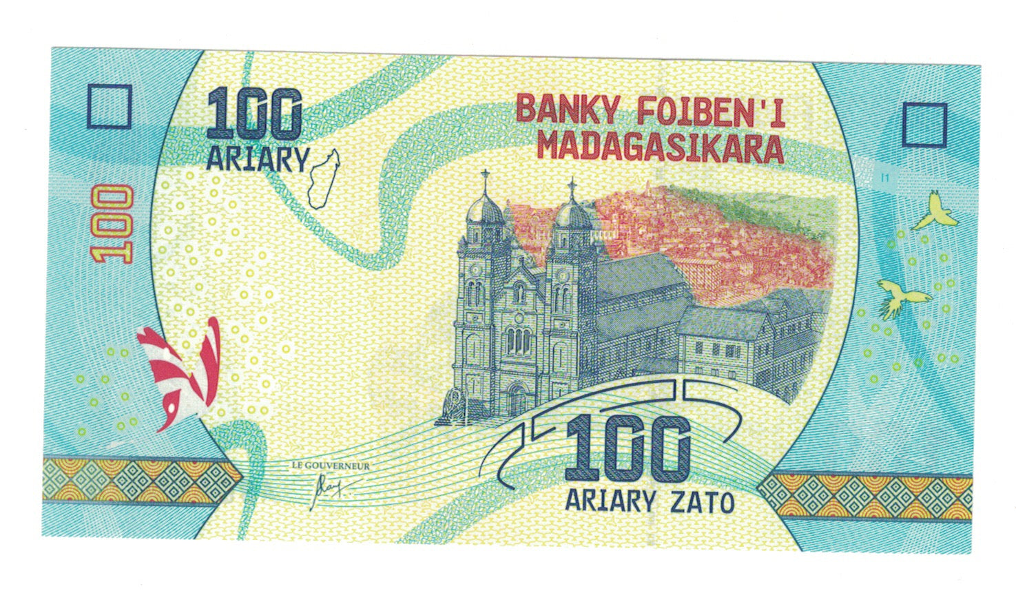 Banknote, Madagascar, 100 Ariary, 2017, UNC(65-70)
