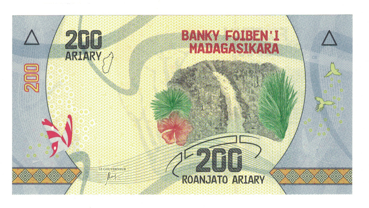 Banknote, Madagascar, 200 Ariary, 2017, UNC(65-70)